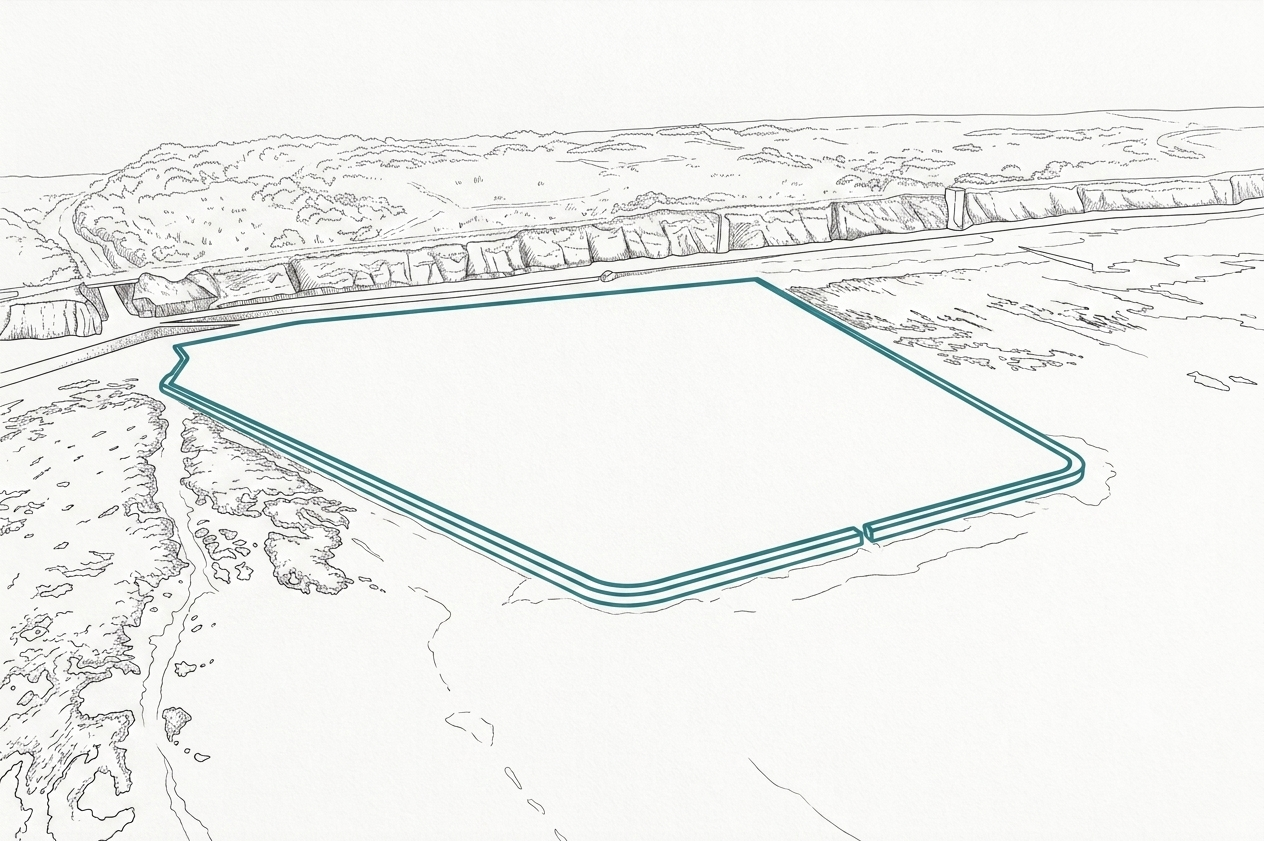 Aerial view of Walpole Bay tidal pool, Margate